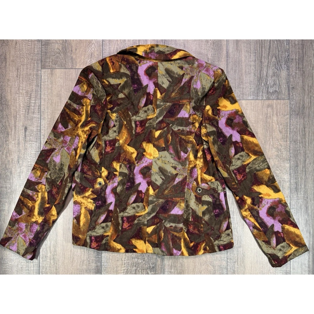Christopher Banks Fall Colors Blazer Jean Jacket Style Size M Cotton Poly NWT - Picture 3 of 12